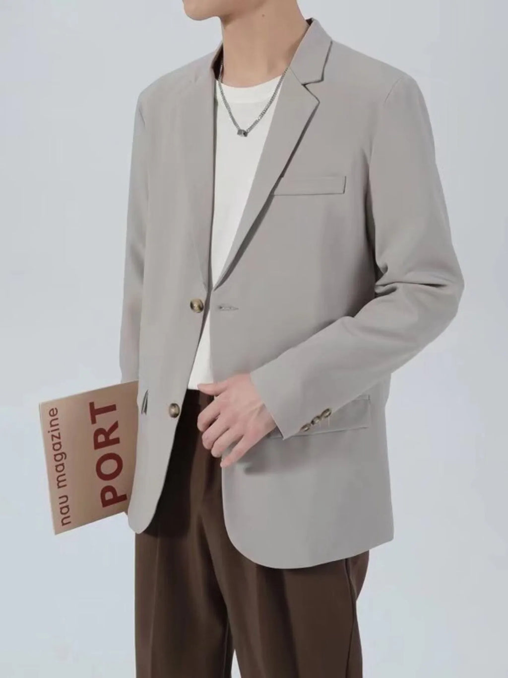 Men's Plus Size Classic Fit Two-Button Blazer