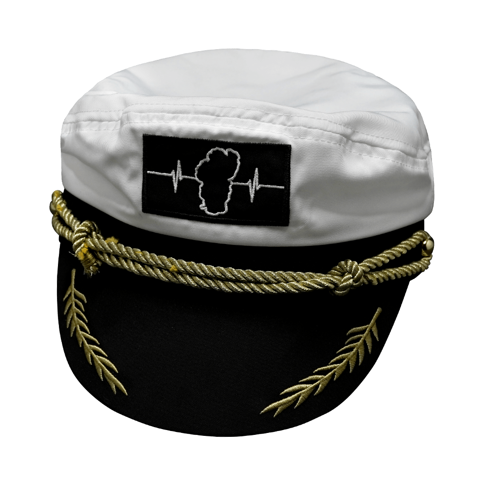 The Heartbeat Brand Tahoe Capitans Hat — Black / White — main product shot
