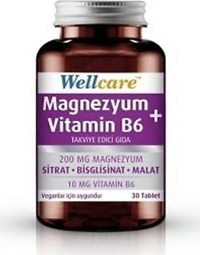Wellcare Magnesium and Vitamin B6 30 Tablets