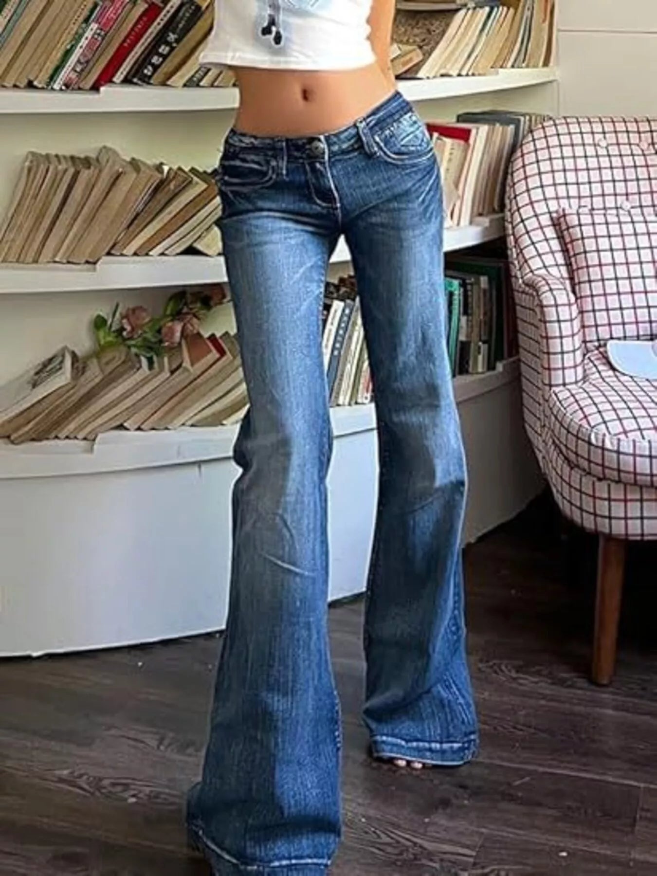 Low Rise Flare Jeans