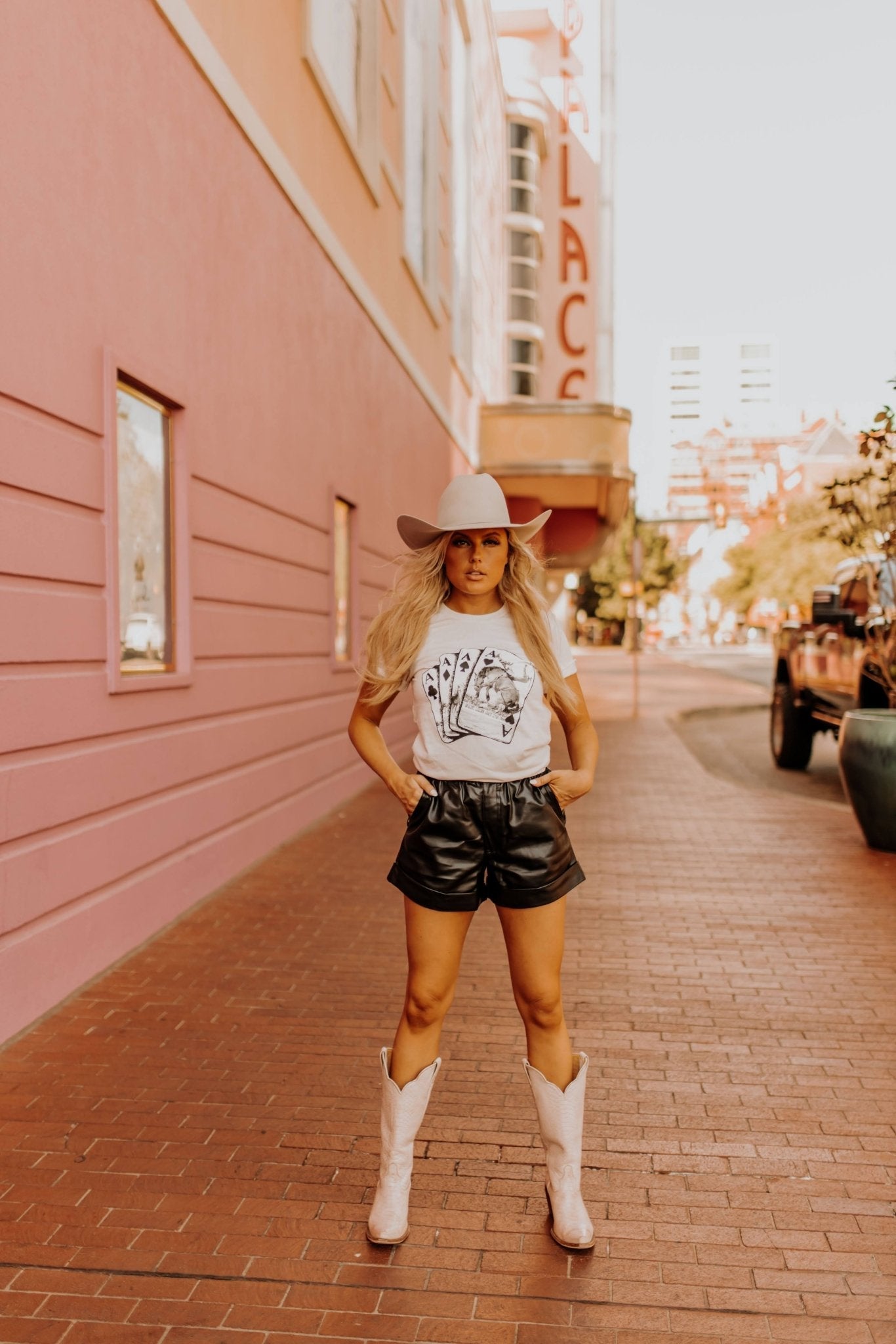 Wild Junkie Ace of Cowboys Graphic Tee — back view