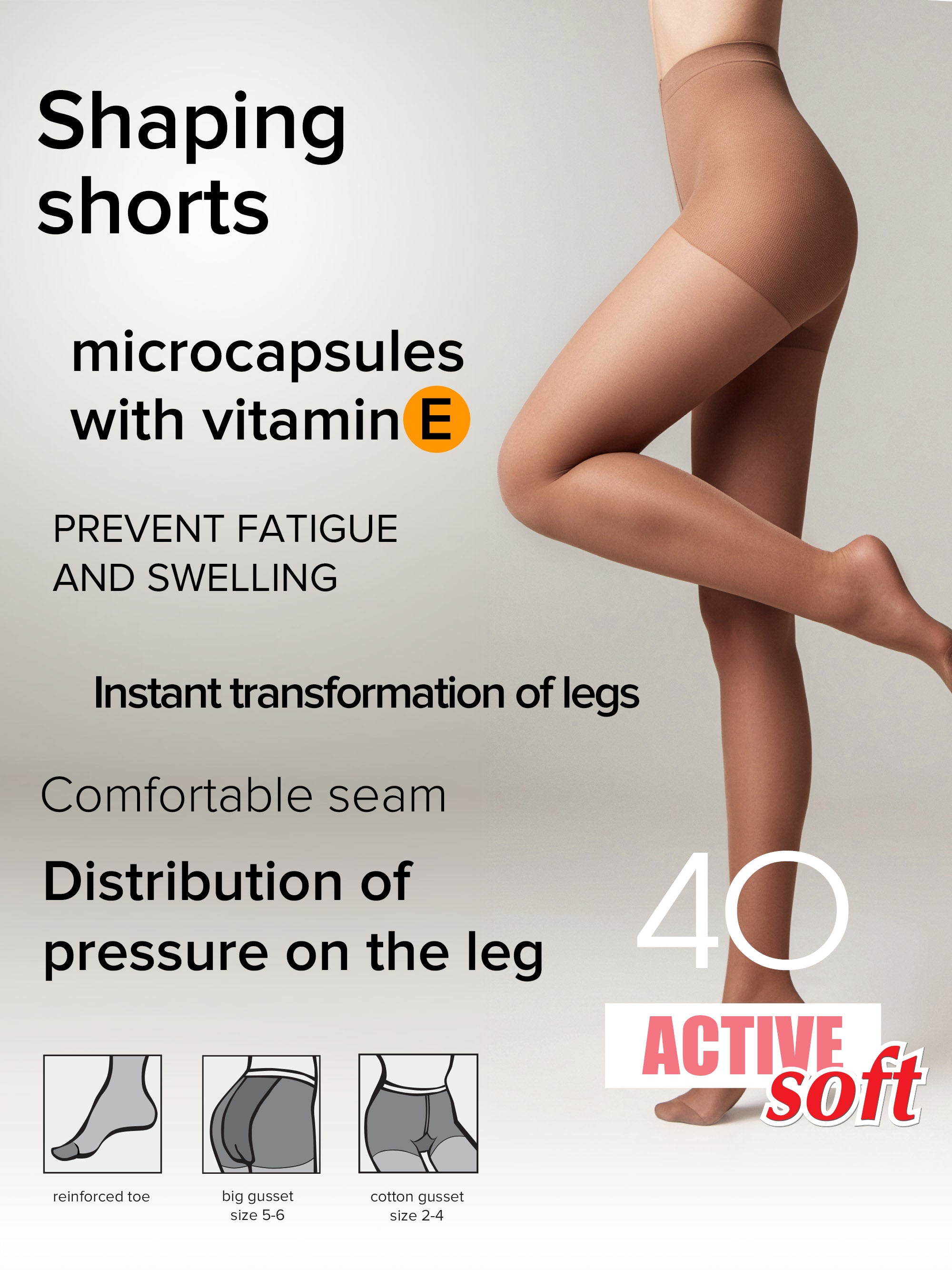 TheRanok.com Tights Conte Active Soft 40 Den - Shaping Support with Vitamin E — lifestyle context