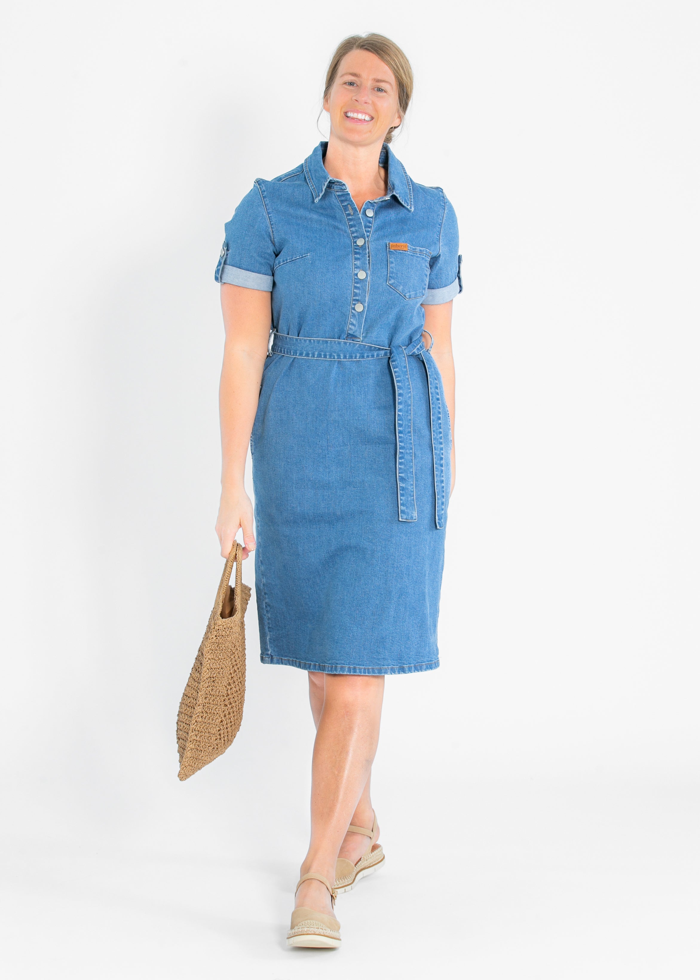 Inherit Co. Ada Denim Midi Dress - FINAL SALE — size reference
