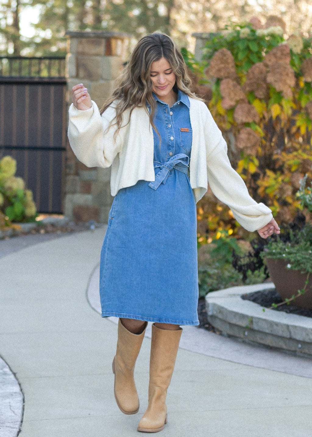 Inherit Co. Ada Denim Midi Dress - FINAL SALE — side view