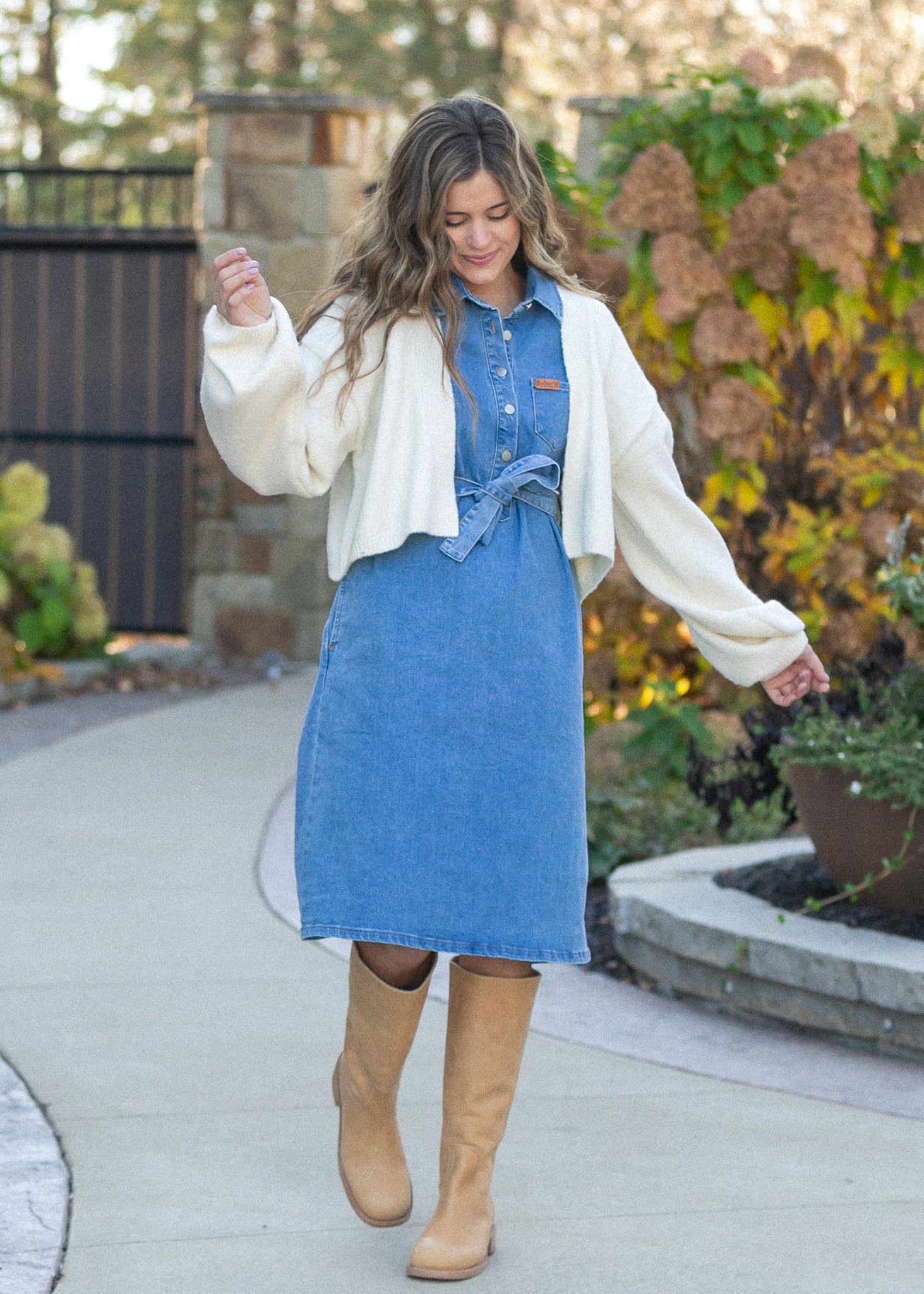 Inherit Co. Ada Denim Midi Dress - FINAL SALE — side view