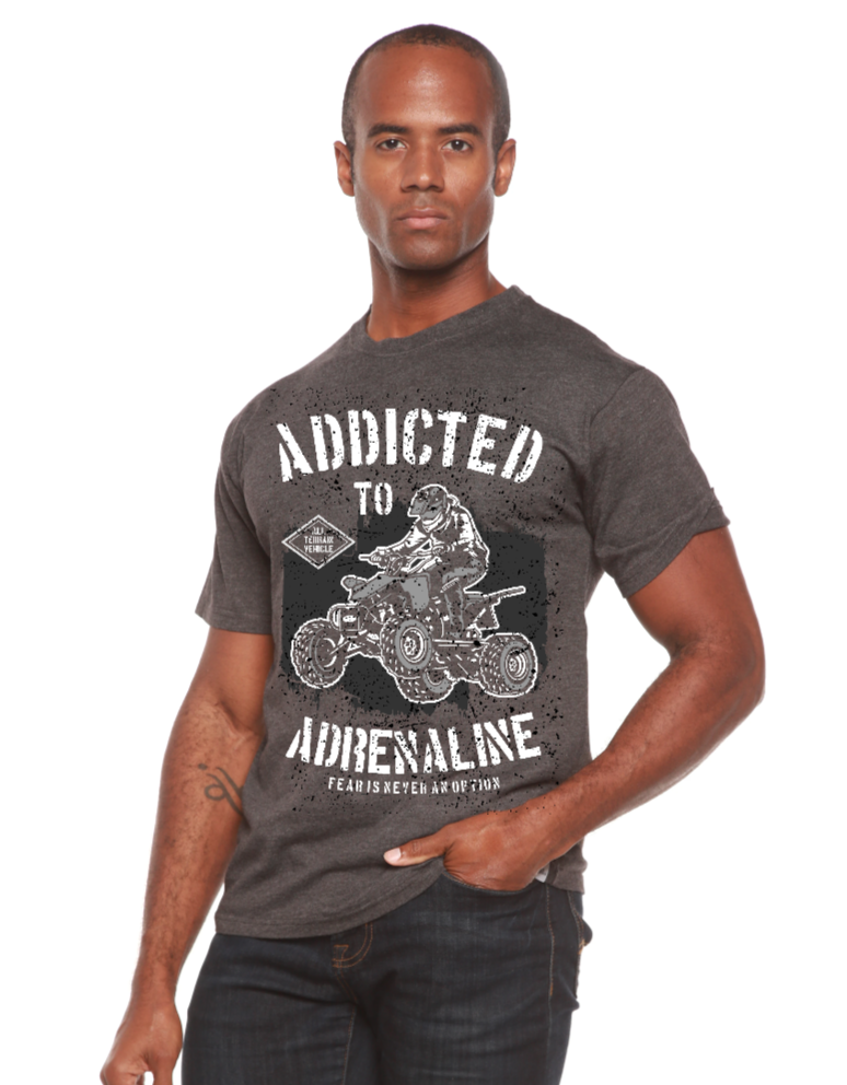 Spun Bamboo Addicted To Adrenaline Men's Bamboo Viscose/Organic Cotton Short Sleeve Graphic T-Shirt — back view