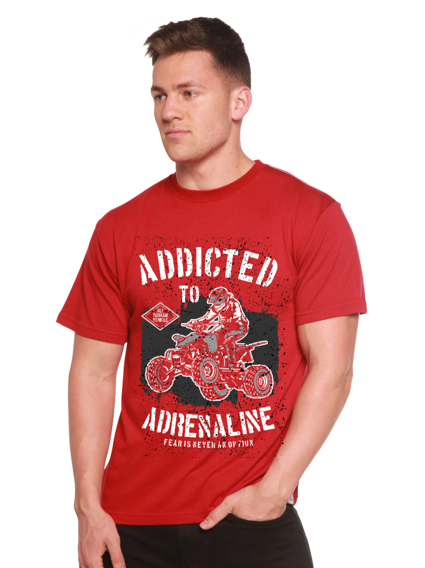 Spun Bamboo Addicted To Adrenaline Men's Bamboo Viscose/Organic Cotton Short Sleeve Graphic T-Shirt — comparison shot