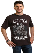 Spun Bamboo Addicted To Adrenaline Men's Bamboo Viscose/Organic Cotton Short Sleeve Graphic T-Shirt — main product shot