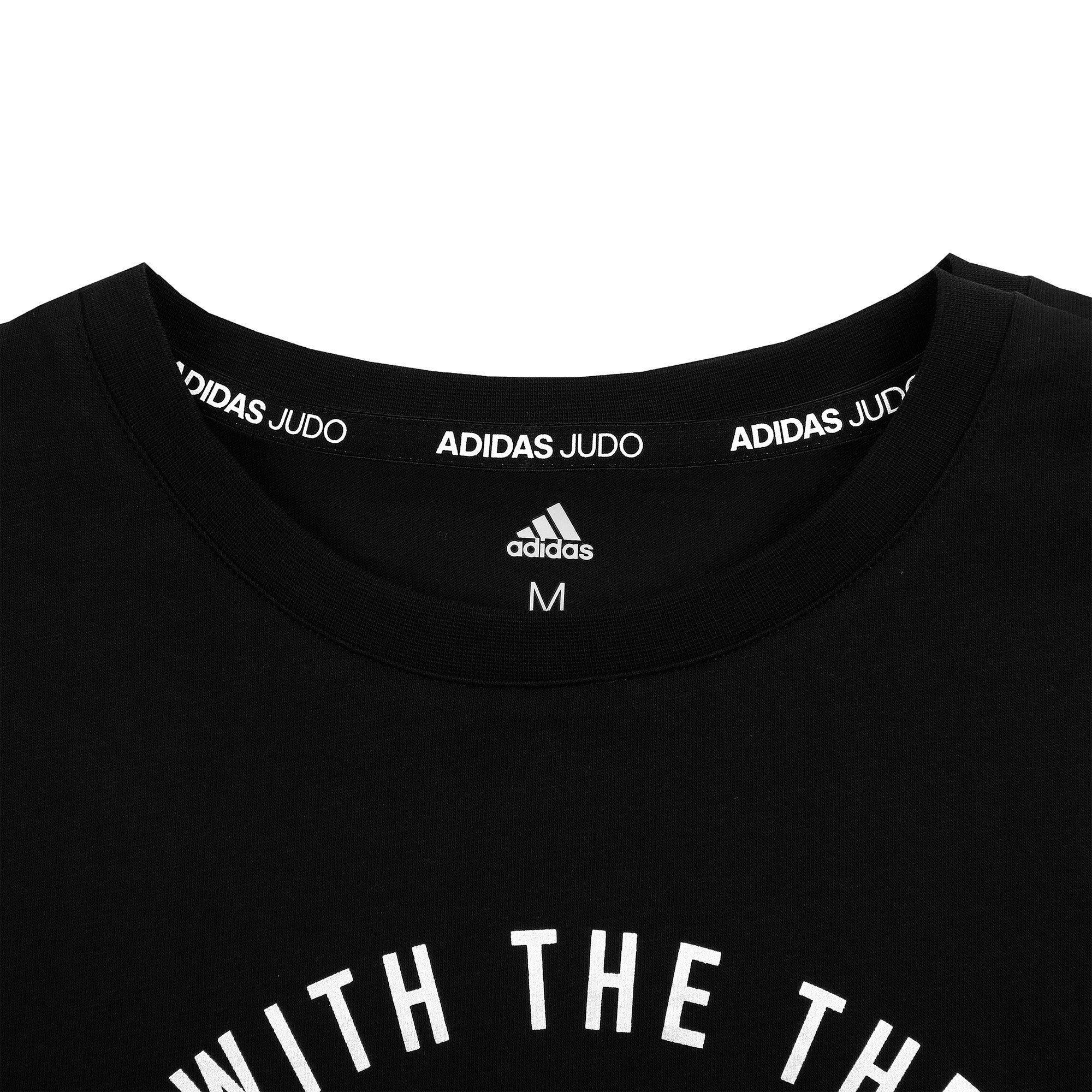 Judo Gear USA Judo Gear USA Adidas Judo T-Shirt Black and White — side view