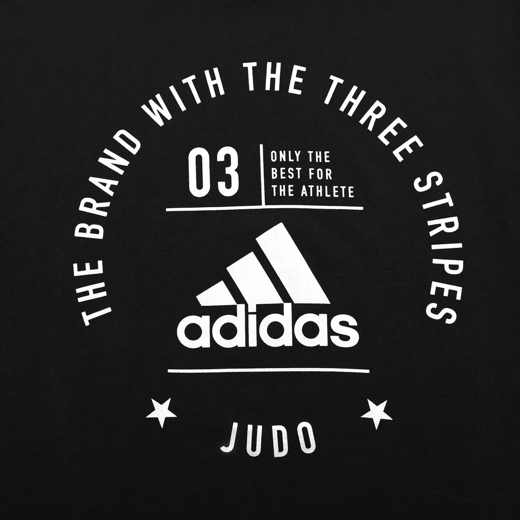 Judo Gear USA Judo Gear USA Adidas Judo T-Shirt Black and White — lifestyle context