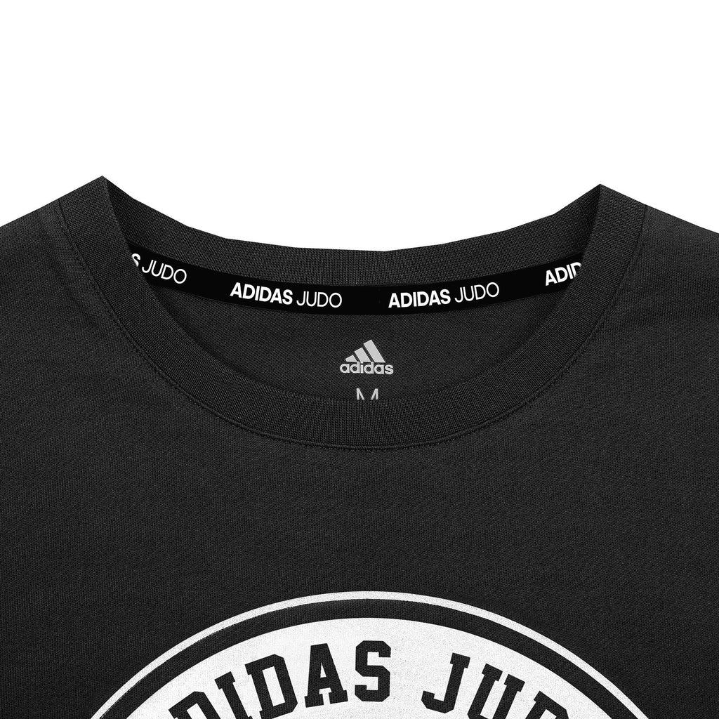 Judo Gear USA Judo Gear USA Adidas Community T-Shirt Black and White — side view