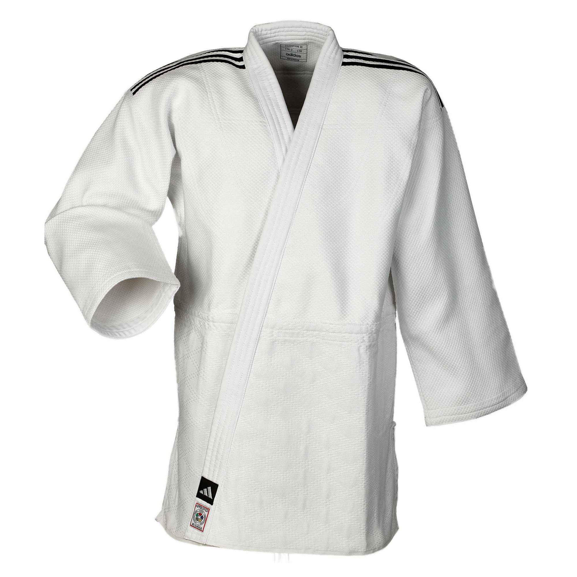 Judo Gear USA IJF Champion 2 Slim Cut with Stripes — detail close-up