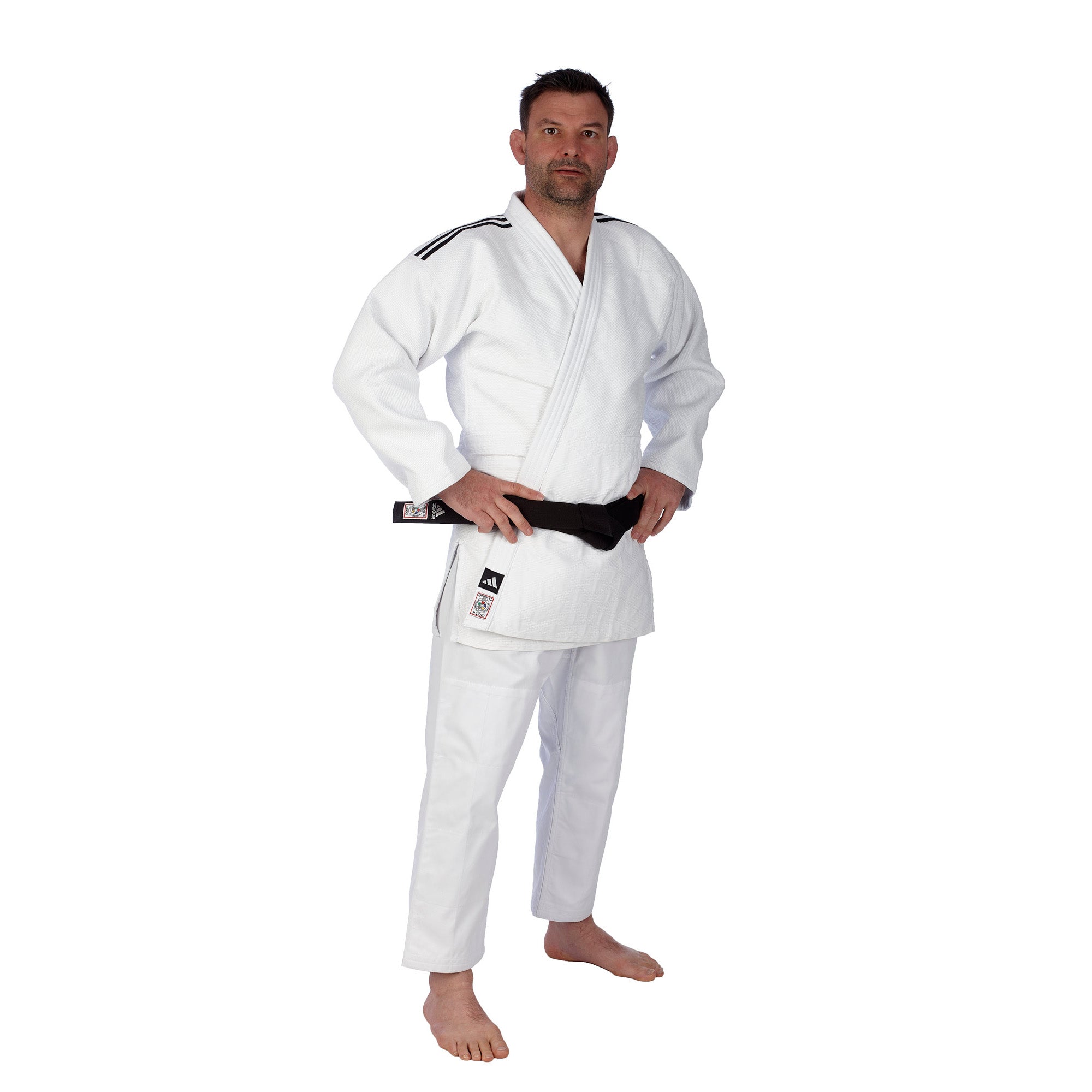 Judo Gear USA IJF Champion 2 Slim Cut with Stripes — side view
