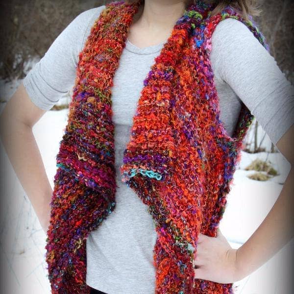 Darn Good Yarn Darn Good Yarn Adventure Cardi Banana Fiber Yarn Kit — construction detail