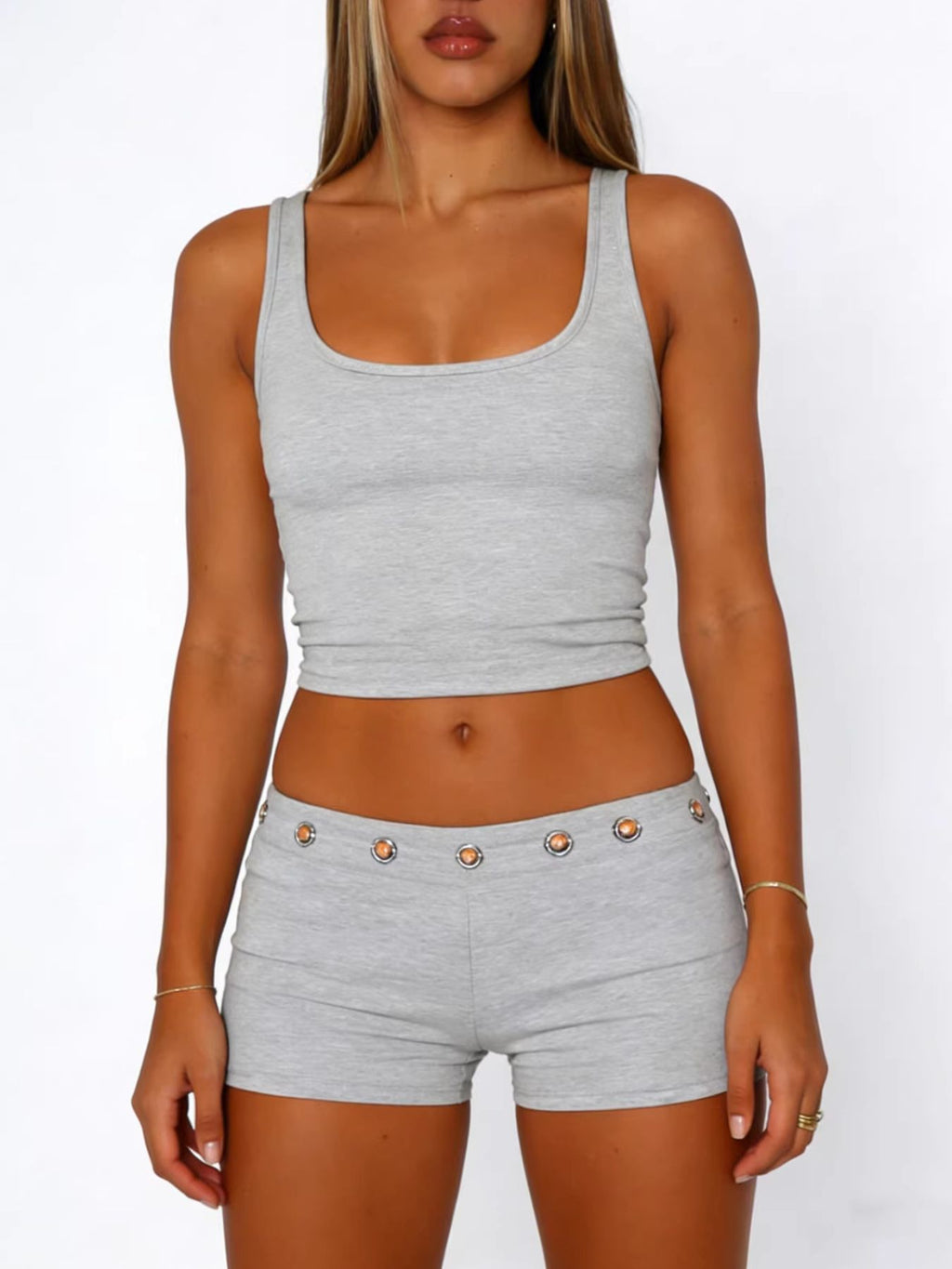 Wide Strap Tank and Shorts Set