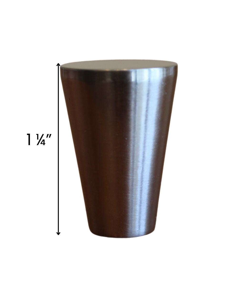 Tapered Cone Modern Lamp Finial Polished Nickel, 1.25"h – LampsUSA, view 4