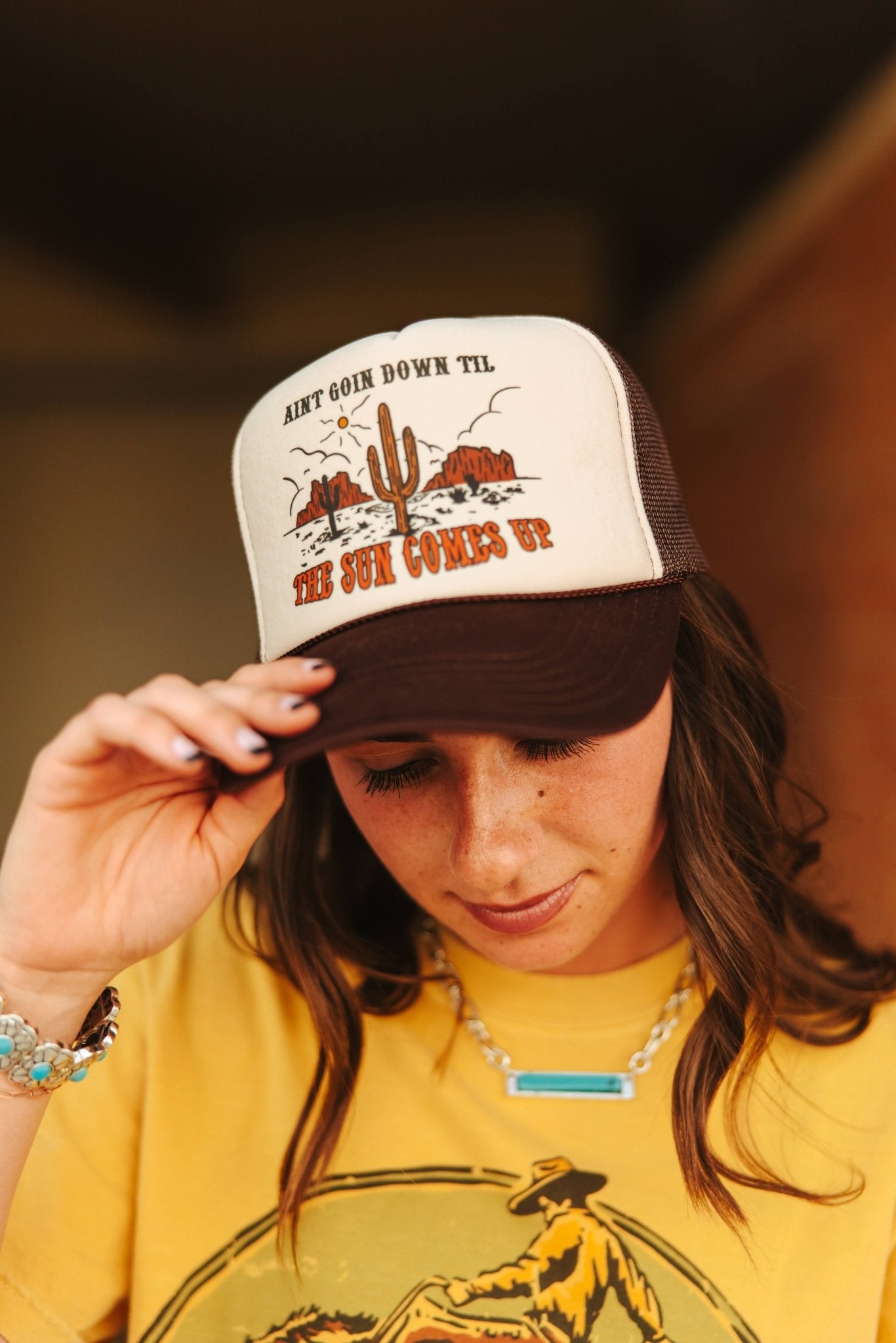 Wild Junkie Ain't Going Down Trucker Hat — main product shot