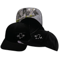 The Heartbeat Brand Alabama Hat - Baseball Hat Fit - Black - Laser Mesh — main product shot