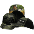 The Heartbeat Brand Alabama Hat - Baseball Hat Fit - Green Camo / Black - Laser Mesh — main product shot