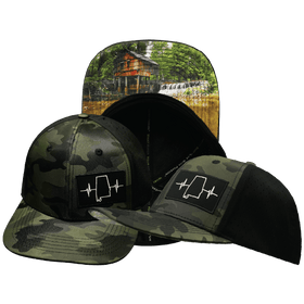 Alabama Hat - Baseball Hat Fit - Green Camo / Black - Laser Mesh