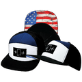 The Heartbeat Brand Alabama Hat - Flat Bill - Black / White / Navy - Laser Mesh — main product shot