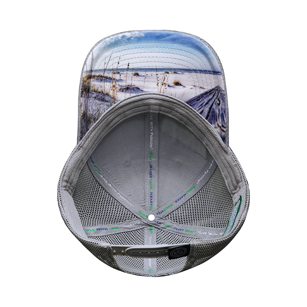 The Heartbeat Brand Alabama Hat - Low Profile - Cork - Heather Gray / Gray - Trucker Mesh — in-use photo