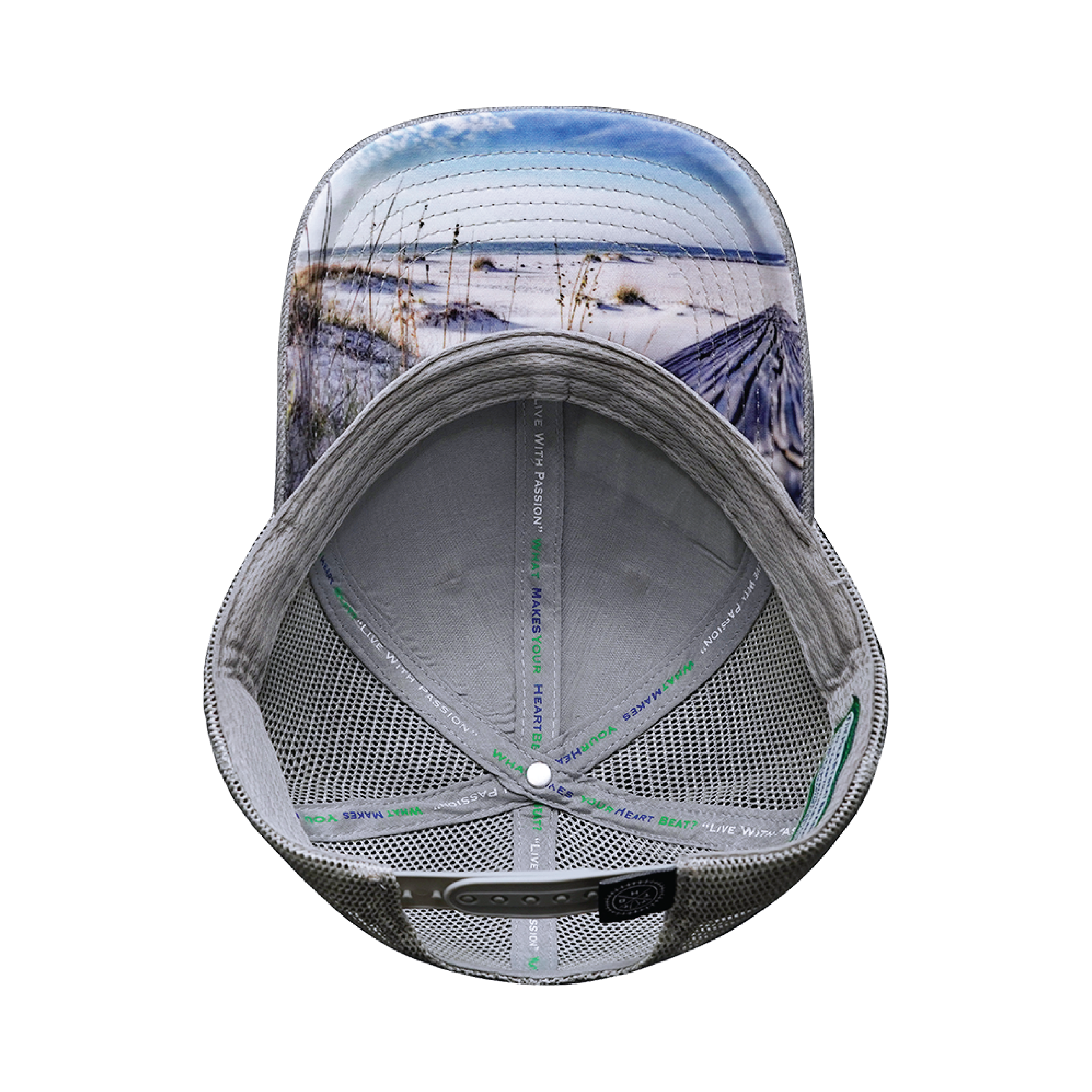 The Heartbeat Brand Alabama Hat - Low Profile - Cork - Heather Gray / Gray - Trucker Mesh — in-use photo