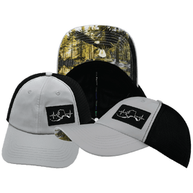 Alaska Dad Hat — Gray / Black / Soft Trucker Mesh