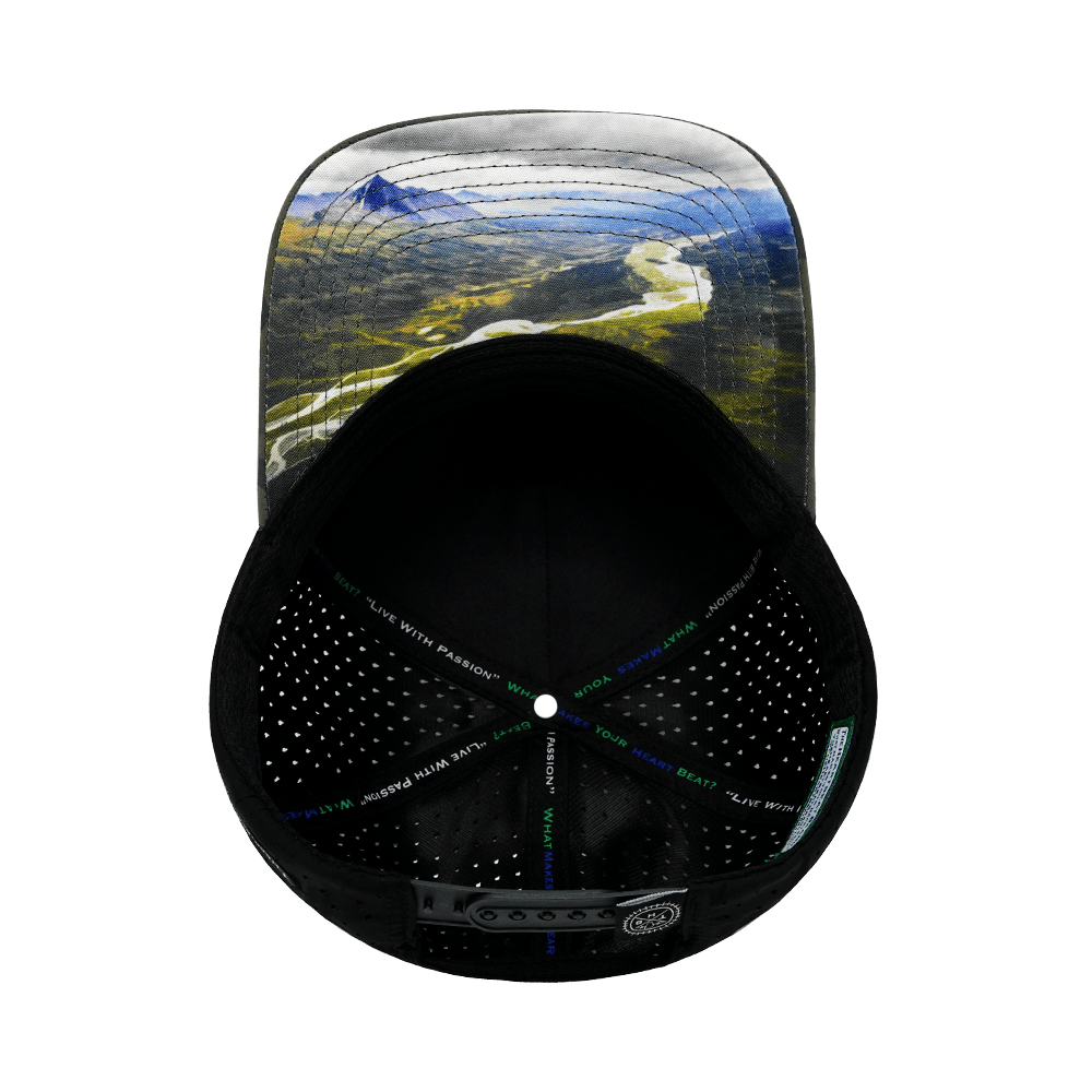 Alaska Hat - Trucker Hat - Soft Charcoal Camo / Black - Laser Mesh