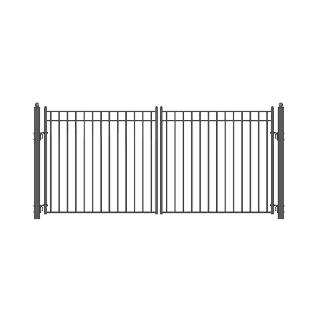 [12-18FT] Heavy-Duty Madrid-Style Premium Steel Dual-Swing Driveway Gate (SAK38546) – SAKSBY WHOLESALE