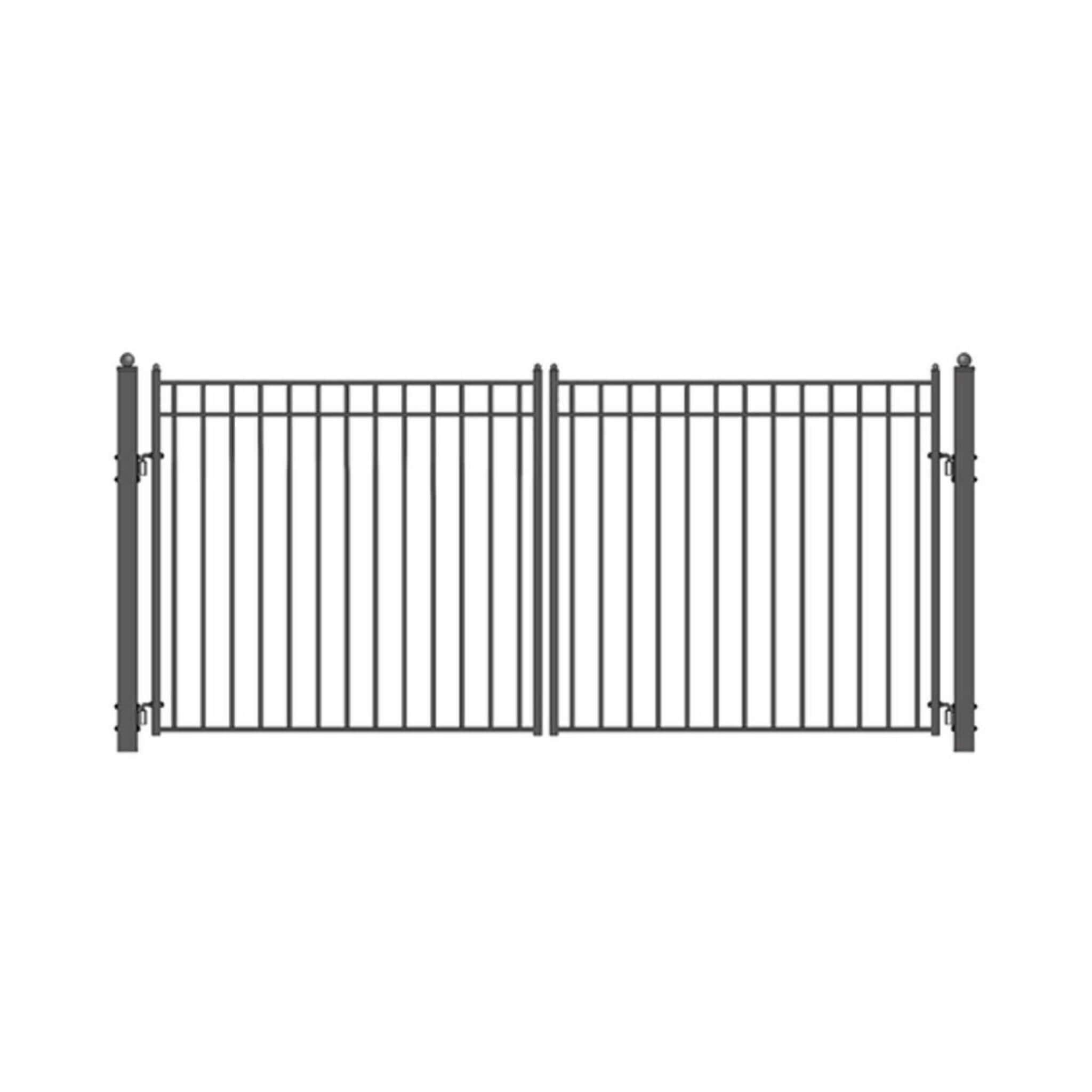 [12-18FT] Heavy-Duty Madrid-Style Premium Steel Dual-Swing Driveway Gate (SAK38546) – SAKSBY WHOLESALE