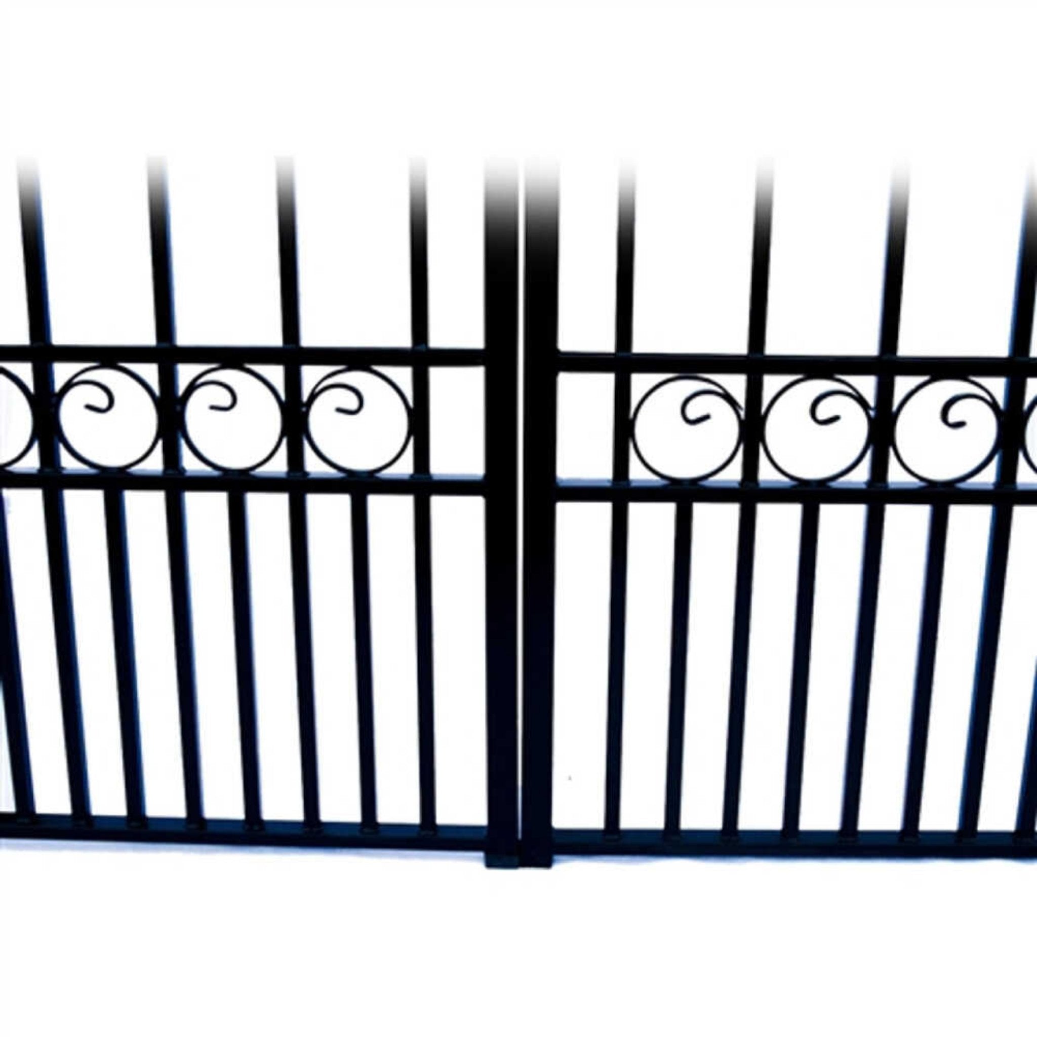 [12-18FT] Heavy-Duty Paris-Style Steel Premium Dual-Swing Driveway Gate (SAK97031) – SAKSBY WHOLESALE, view 13