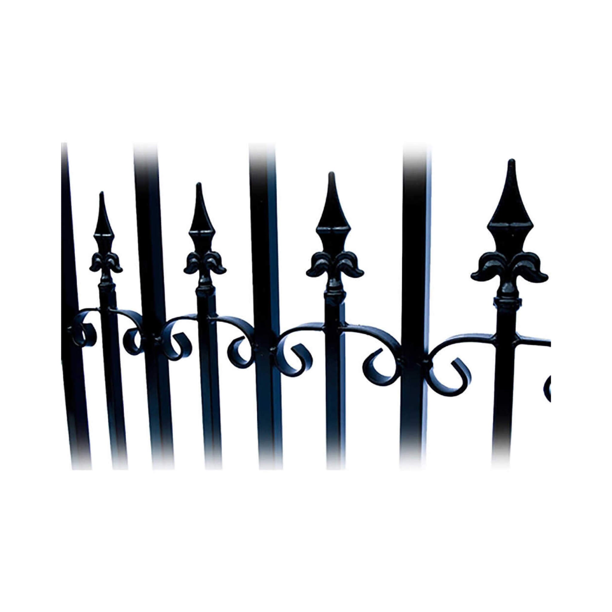 [12-18FT] Heavy-Duty Venice-Style Steel Dual-Swing Driveway Gate (SAK68025) – SAKSBY WHOLESALE, view 4
