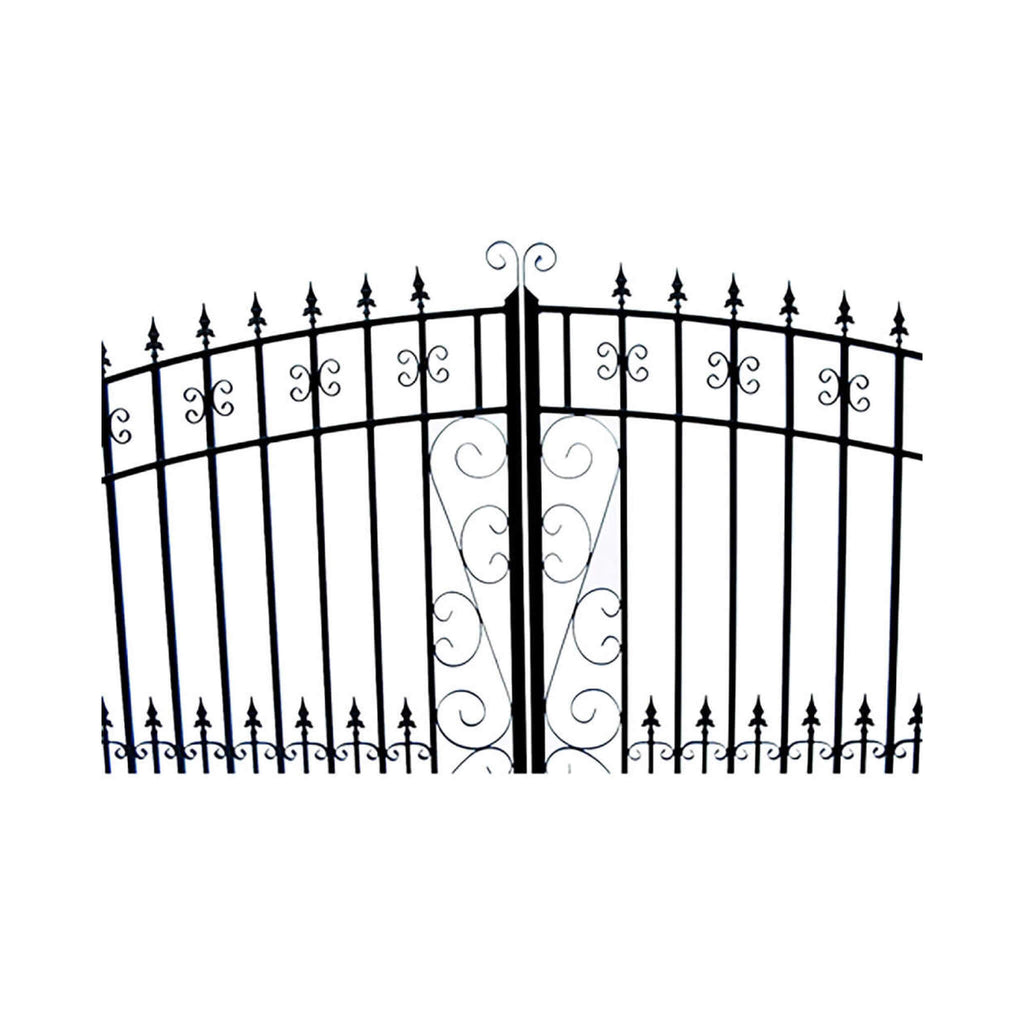 [12-18FT] Heavy-Duty Venice-Style Steel Dual-Swing Driveway Gate (SAK68025) – SAKSBY WHOLESALE, view 3