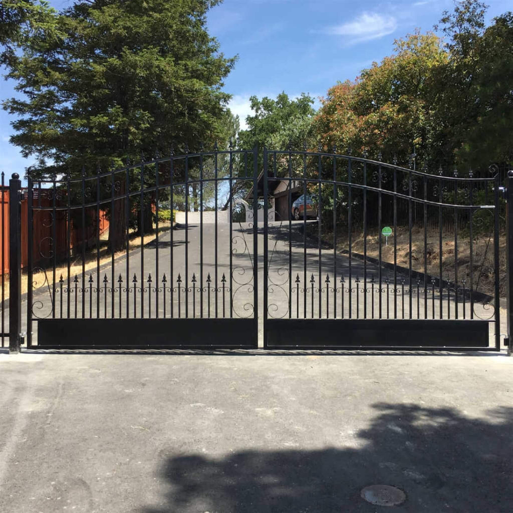 [12-18FT] Heavy-Duty Venice-Style Steel Dual-Swing Driveway Gate (SAK68025) – SAKSBY WHOLESALE, view 7