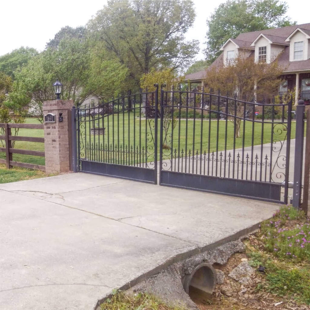 [12-18FT] Heavy-Duty Venice-Style Steel Dual-Swing Driveway Gate (SAK68025) – SAKSBY WHOLESALE, view 8