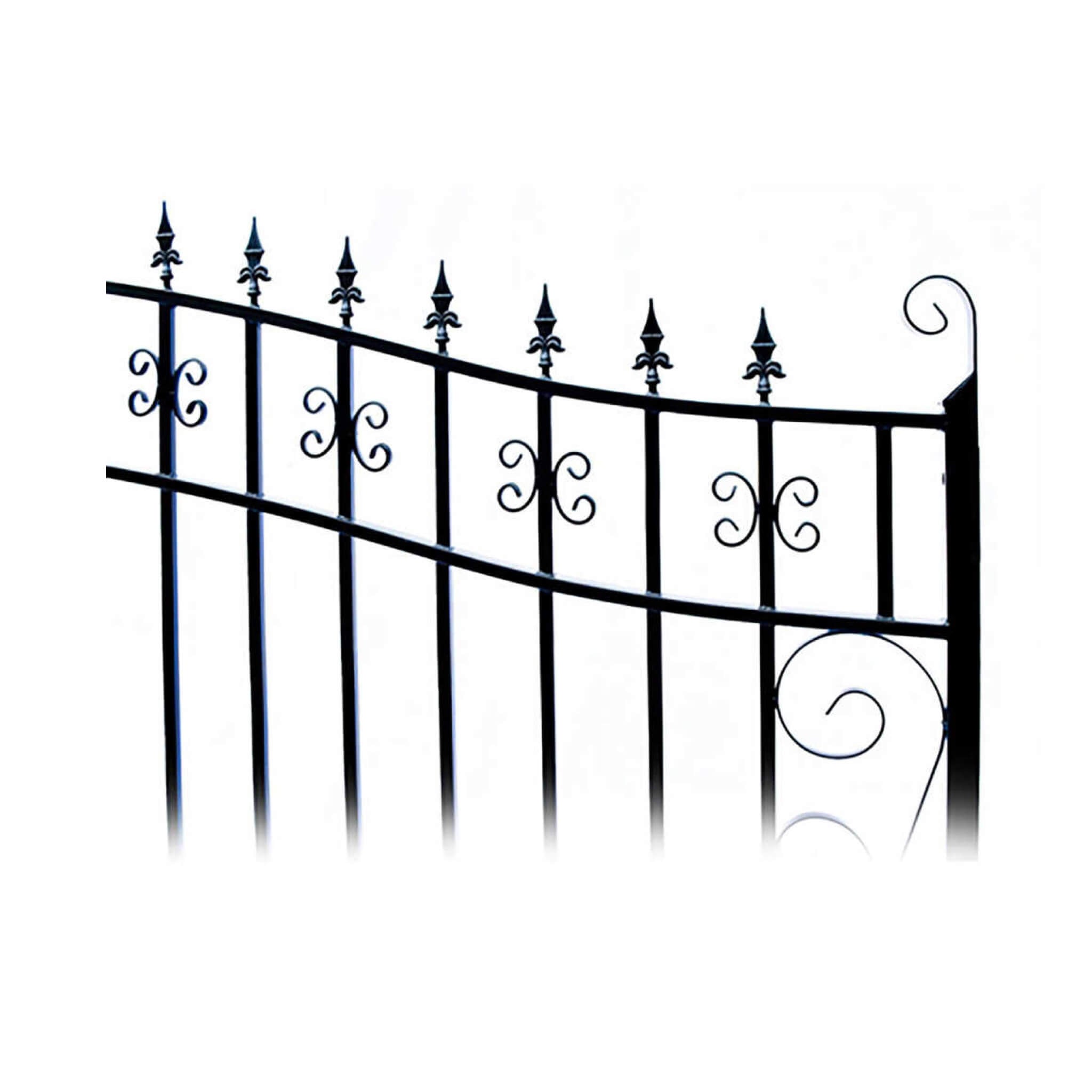 [12-18FT] Heavy-Duty Venice-Style Steel Dual-Swing Driveway Gate (SAK68025) – SAKSBY WHOLESALE, view 6