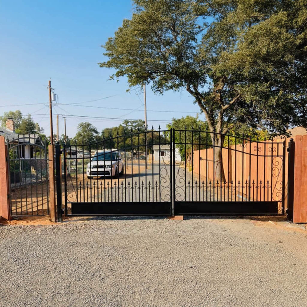 [12-18FT] Heavy-Duty Venice-Style Steel Dual-Swing Driveway Gate (SAK68025) – SAKSBY WHOLESALE, view 13