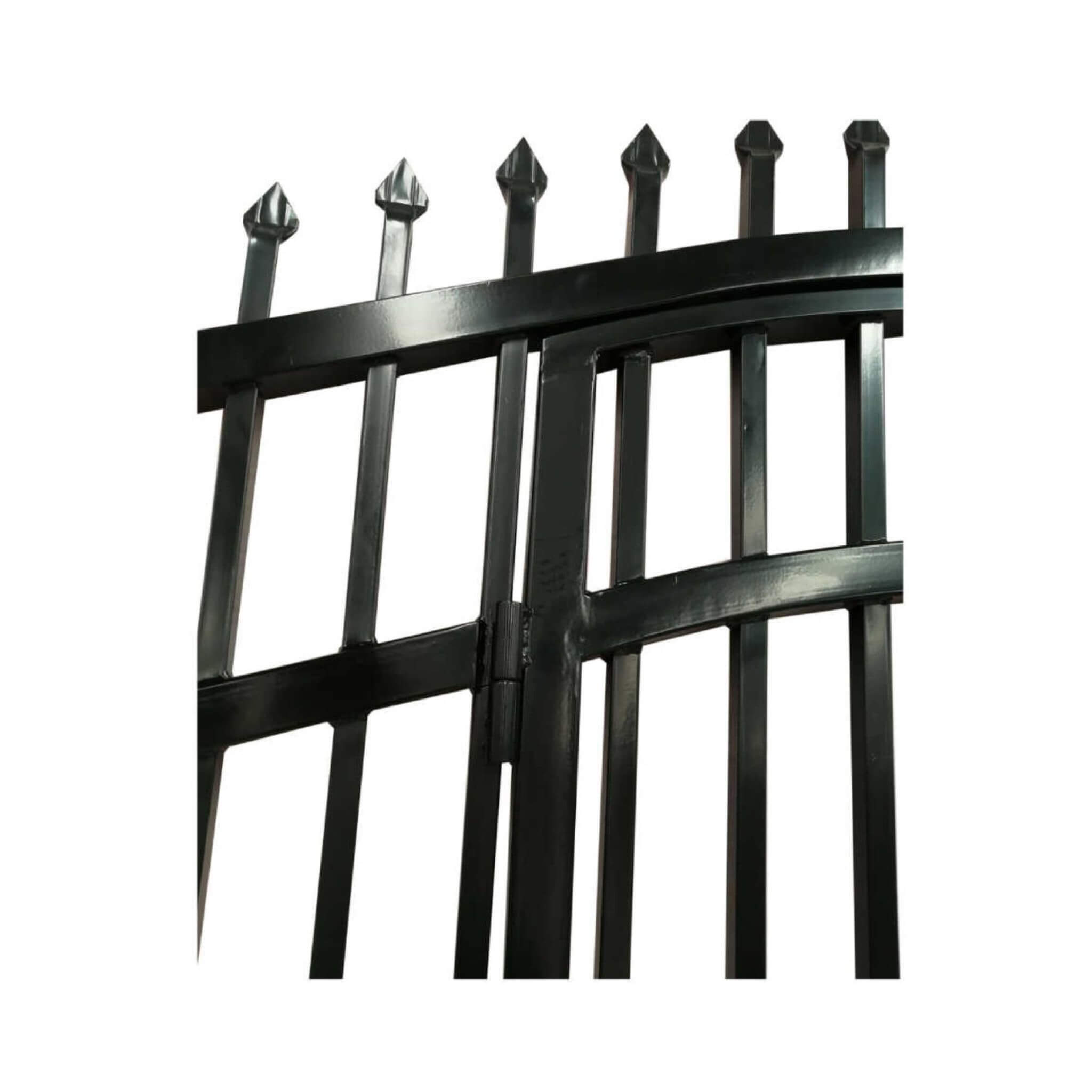 [12-18FT] Heavy-Duty Vienna-Style Steel Dual-Swing Driveway Gate With Built-In Pedestrian Door (SAK75103) – SAKSBY WHOLESALE,