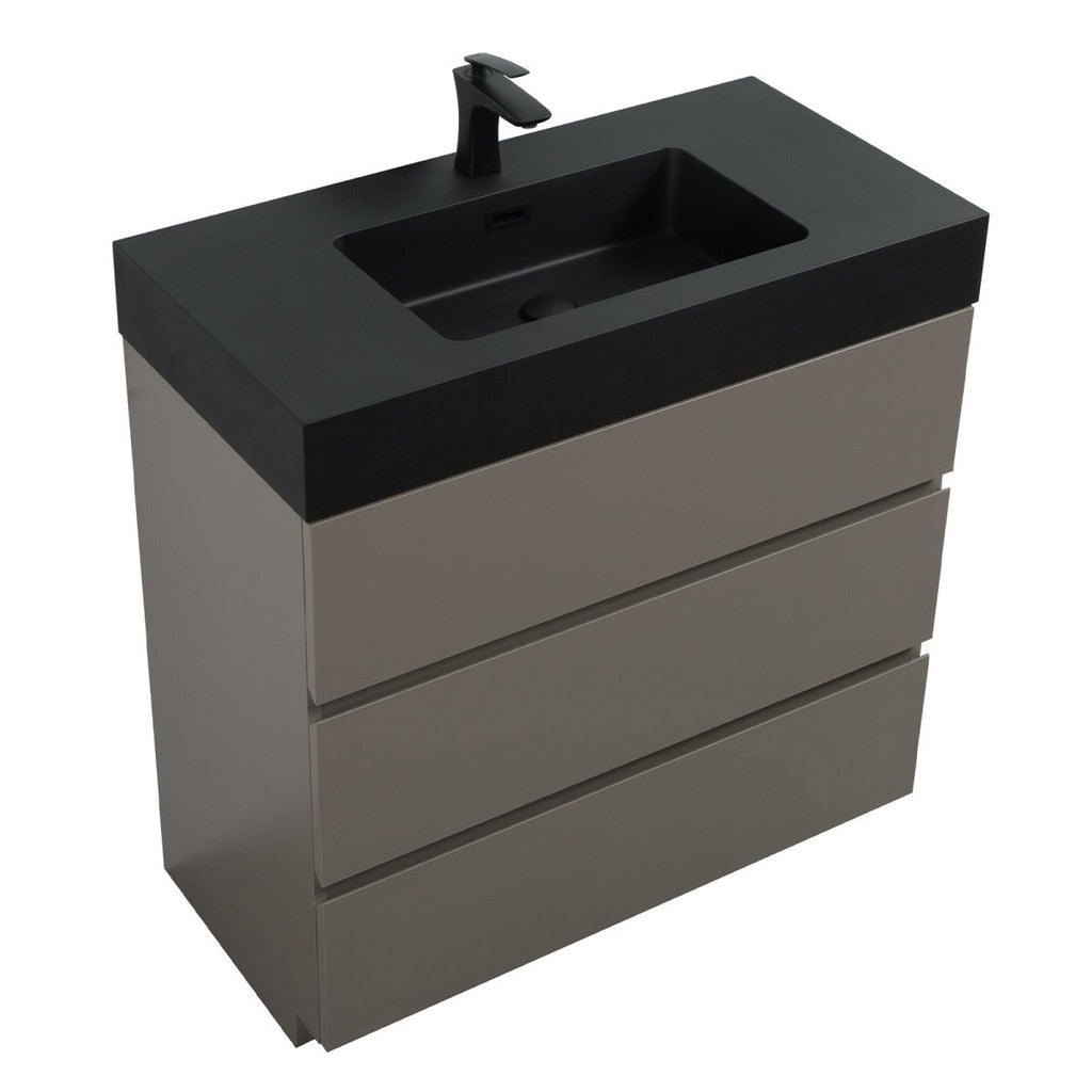 Nuvia 36-Inch Premium Modern Freestanding One-Piece Bathroom Vanity Set Without Drain And Faucet (SAK71364) – SAKSBY WHOLESAL