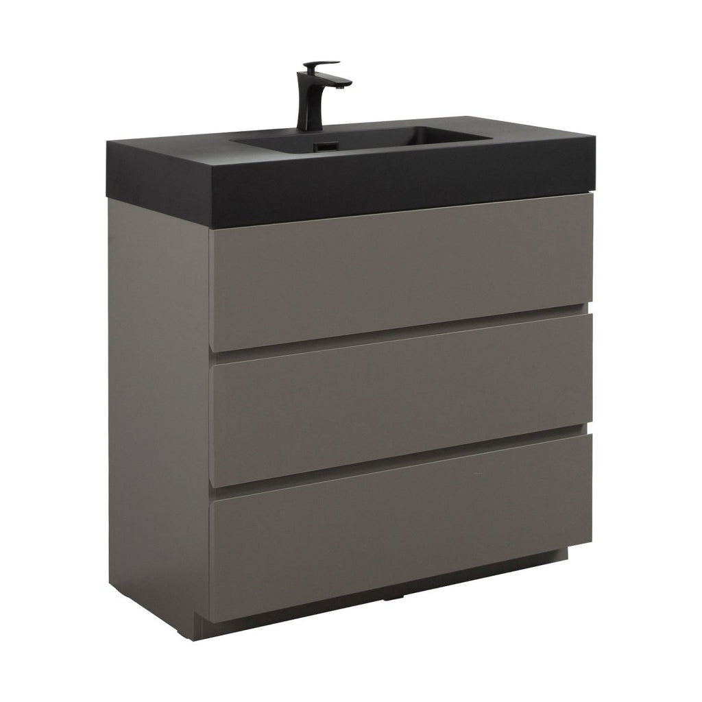 Nuvia 36-Inch Premium Modern Freestanding One-Piece Bathroom Vanity Set Without Drain And Faucet (SAK71364) – SAKSBY WHOLESAL