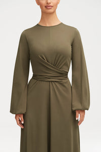 Alice Jersey Tie Waist Maxi Dress - Sage Clothing Veiled 