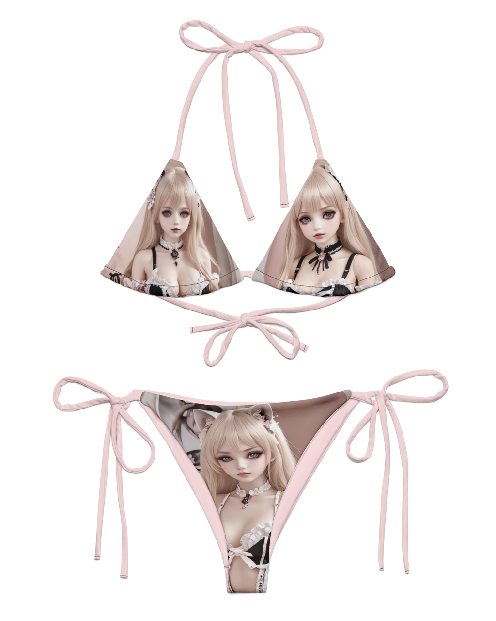 Cats n Scribbles Digital Doll Bikini — side view