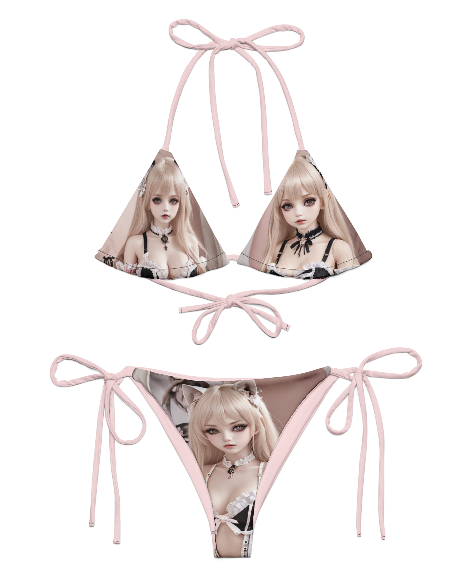 Cats n Scribbles Digital Doll Bikini — side view