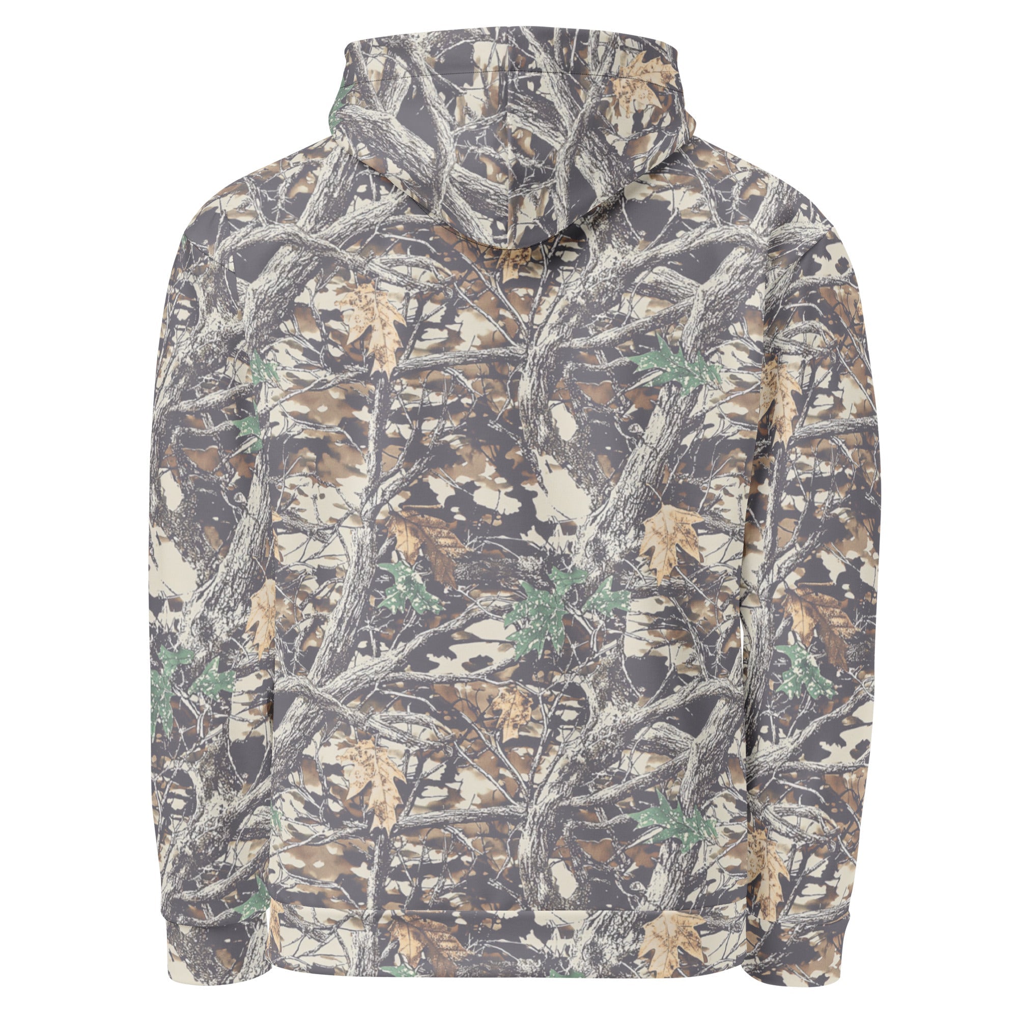 Luckless Outfitters Faded Camo Wide String Hoodie — in-use photo