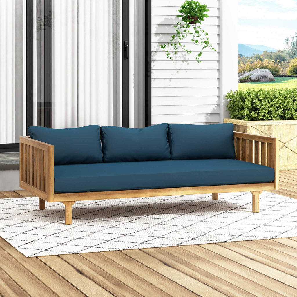 Alora 3-Seater Acacia Wood Daybed Sofa With Water-Resistant Cushions (SAK65773) – SAKSBY WHOLESALE, view 5