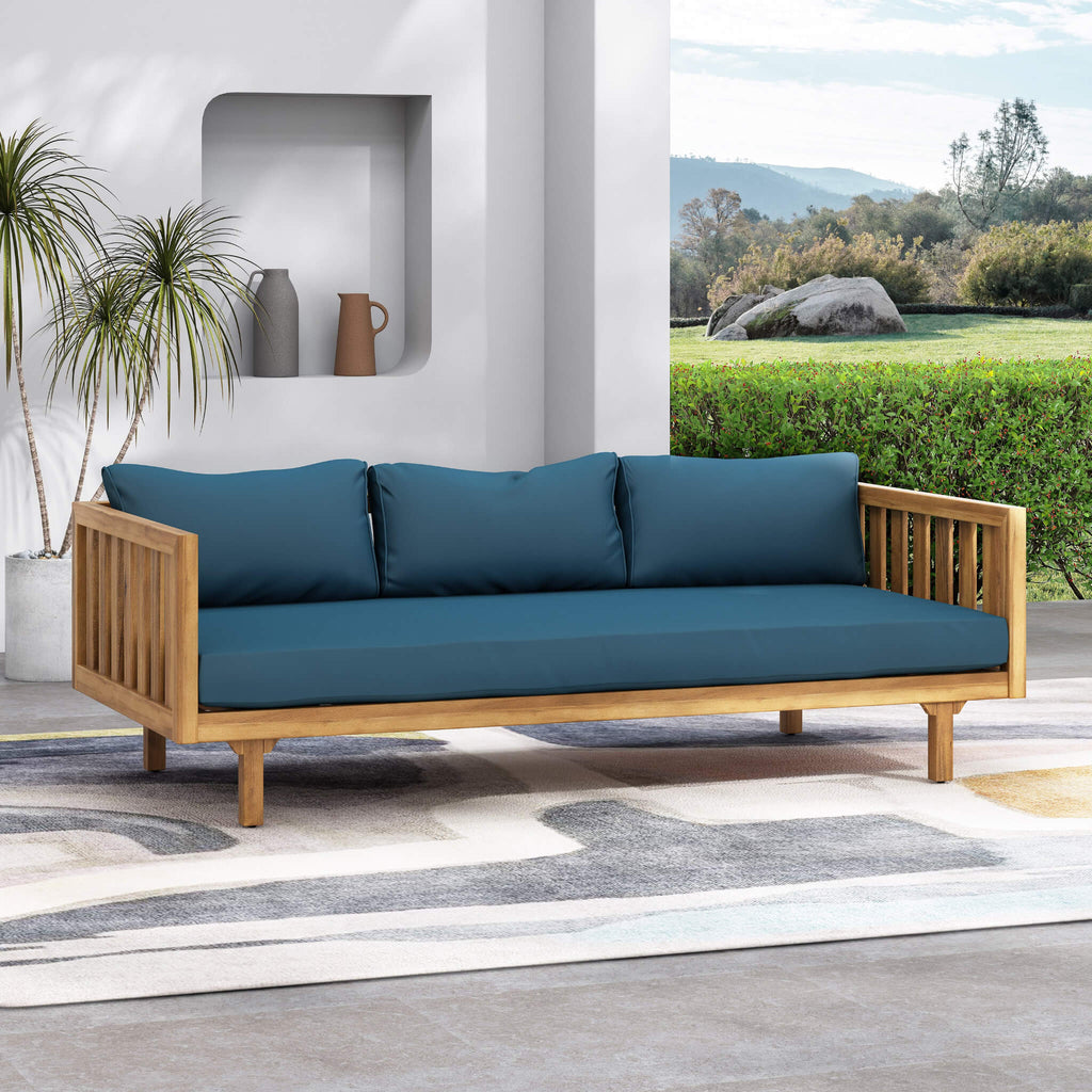 Alora 3-Seater Acacia Wood Daybed Sofa With Water-Resistant Cushions (SAK65773) – SAKSBY WHOLESALE, view 6