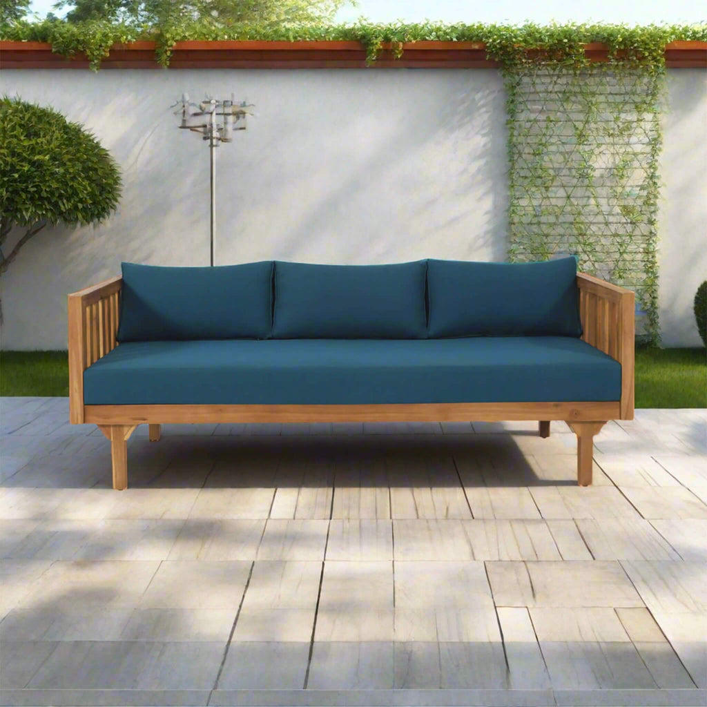 Alora 3-Seater Acacia Wood Daybed Sofa With Water-Resistant Cushions (SAK65773) – SAKSBY WHOLESALE