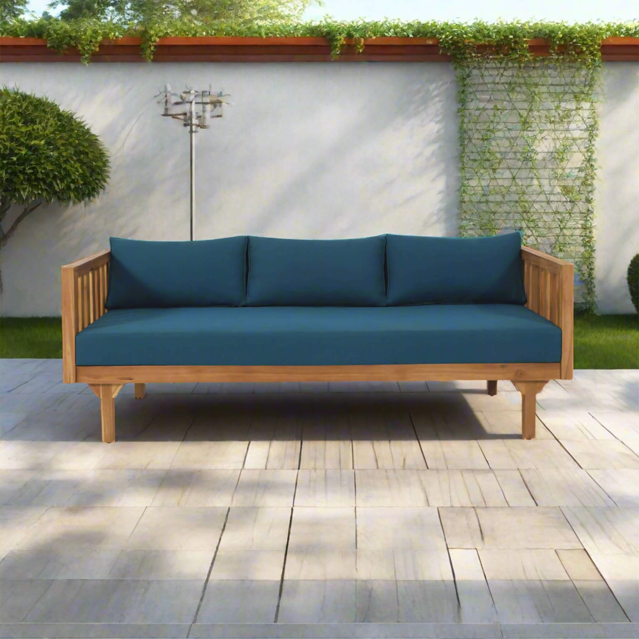 Alora 3-Seater Acacia Wood Daybed Sofa With Water-Resistant Cushions (SAK65773) – SAKSBY WHOLESALE
