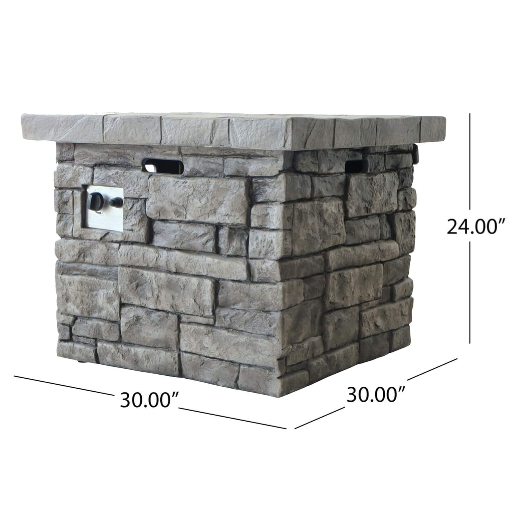 Alora 30-Inch Modern Outdoor 40K BTU Steel Frame Propane Fire Table With Lava Rocks (SAK12756) – SAKSBY WHOLESALE, view 13